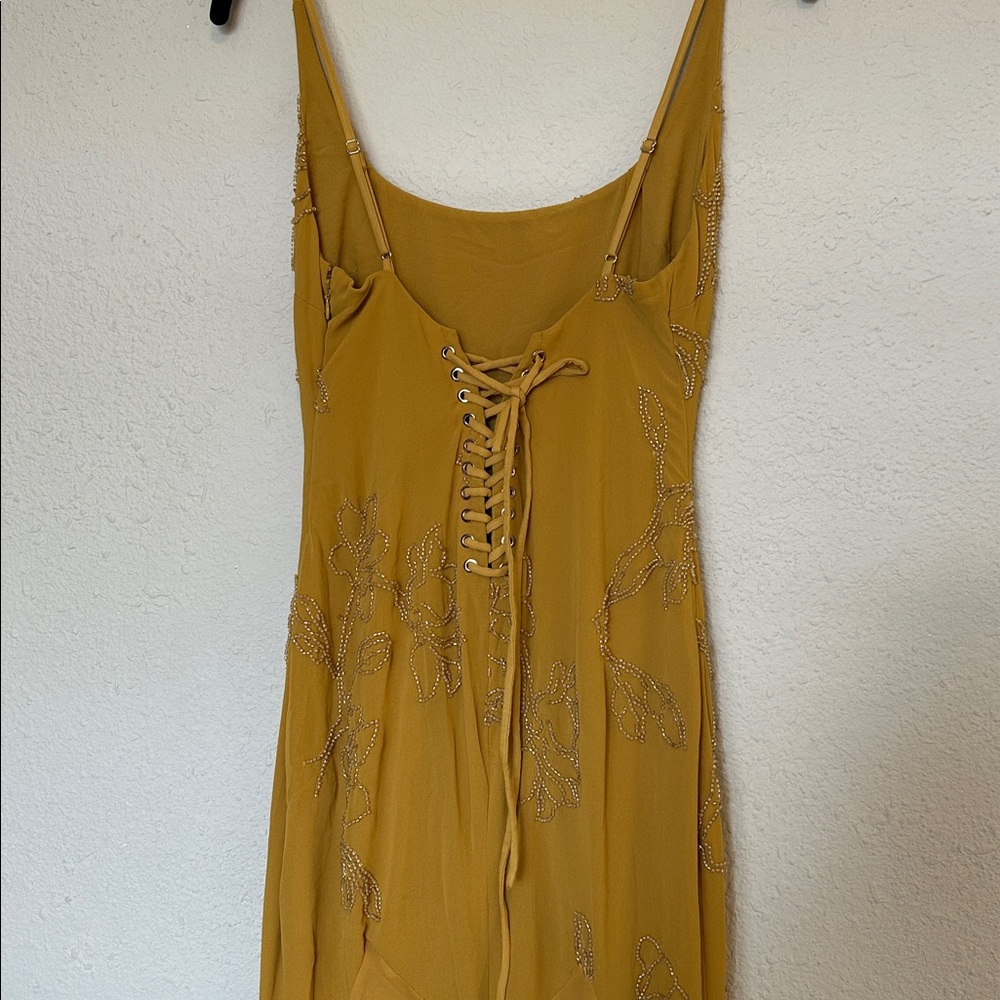 House of CB Mustard Yellow Embellished Maxi Dress - Picture 12 of 16